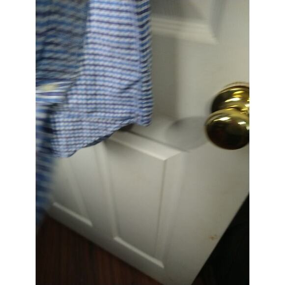 Ralph Lauren Men's M Shirt Blue Checked Long Sleeve Collared Button Front Button - Picture 6 of 9